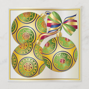 Mah Jongg Christmas Ornaments Invitation/Card Invitation