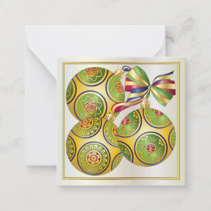 Mah Jongg Christmas Ornaments Small Card