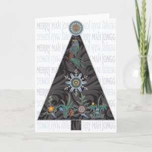 Mah Jongg Christmas Tree Card