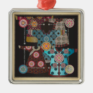 Mah Jongg Coat Metal Tree Decoration