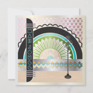 Mah Jongg Deco Ballroom Flat Card