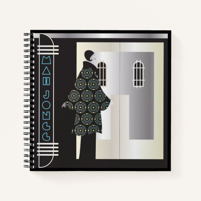 Mah Jongg Deco Notebook (Front)