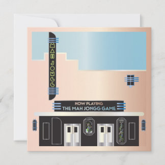Mah Jongg Deco Theatre Flat Card