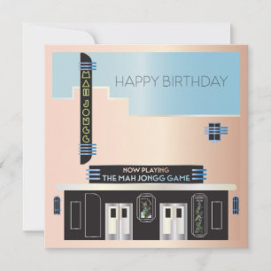 Mah Jongg Deco Theatre Flat Card
