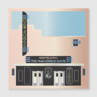 Mah Jongg Deco Theatre Magnet Card