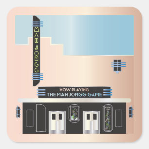 Mah Jongg Deco Theatre Stickers