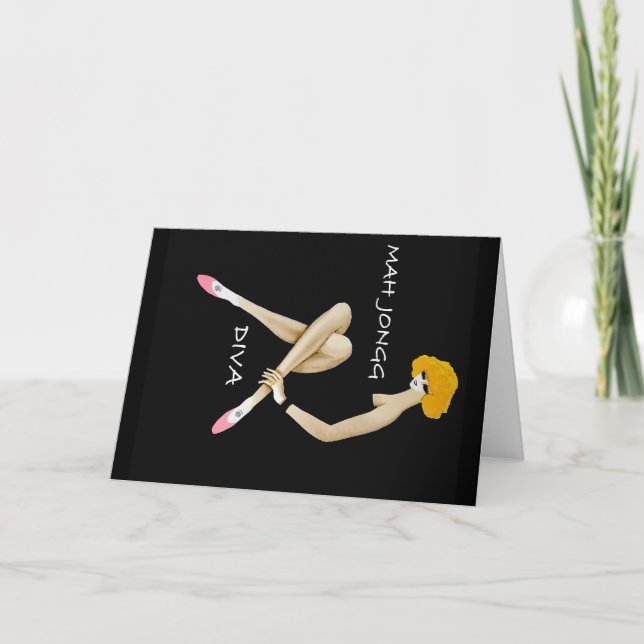 Mah Jongg Diva Notecard (Front)