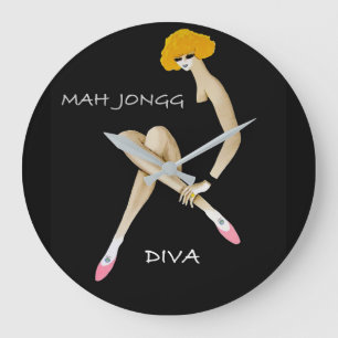 Mah Jongg Diva Wall Clock