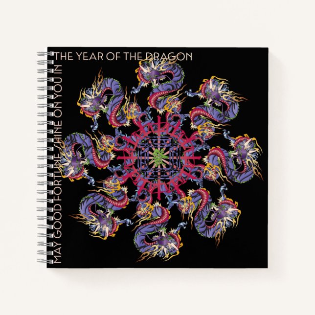 Mah Jongg Dragon Year Notebook (Front)