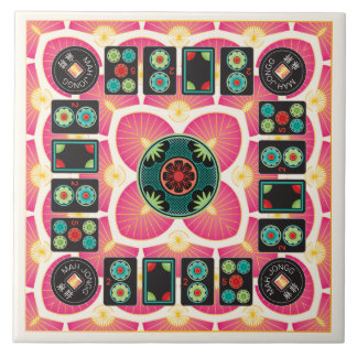 Mah Jongg Fan 2025 Ceramic Tile