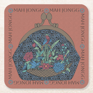 Mah Jongg Flower Purse Coasters