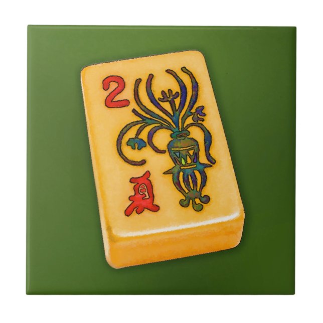 Mah Jongg Flower Tile (Front)