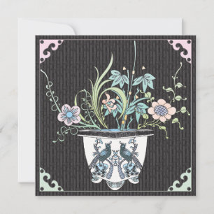 Mah Jongg Flowers/Birds Flat Card