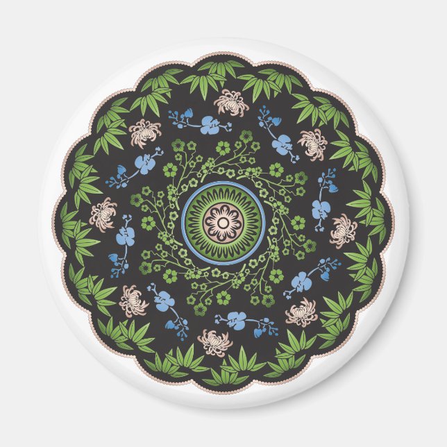 Mah Jongg Flowers/One Dot Magnet (Front)