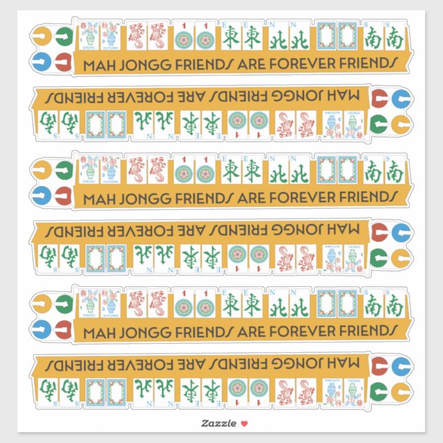 Mah Jongg Friends Stickers (Sheet)