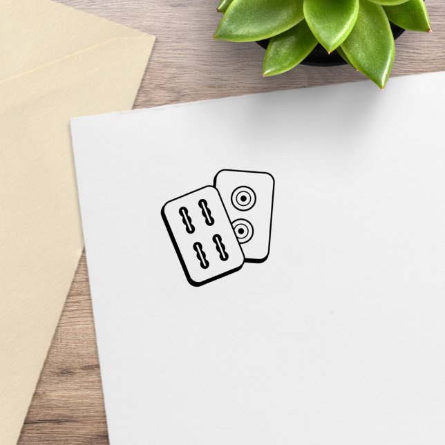 Mah-Jongg Game Tiles 1x1 Rubber Stamp (Creator Uploaded)