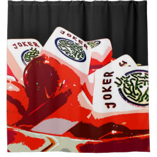 Mah Jongg Giant Joker Bowl Shower Curtain
