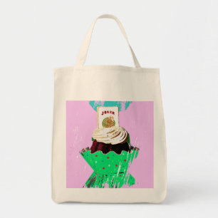 Mah Jongg Graphic Cupcake Tote Bag.