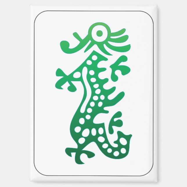 Mah Jongg Green Dragon Magnet (Front)