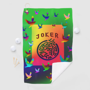 Mah Jongg Green Joker Dreams Golf Towel