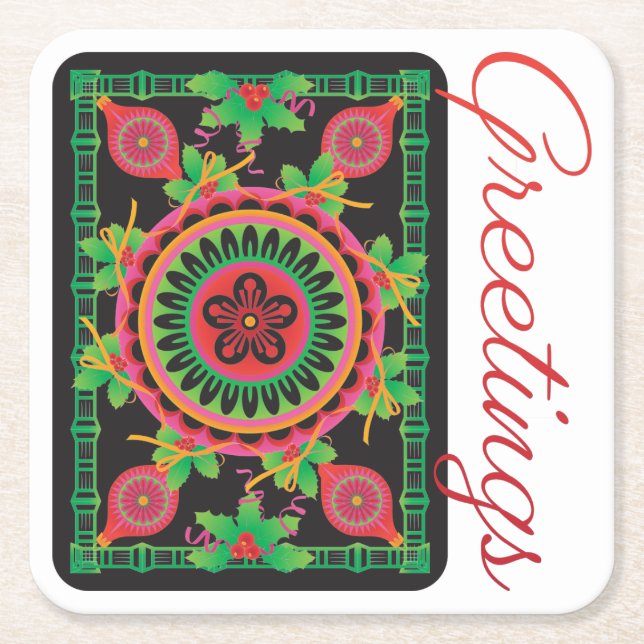 Mah Jongg Greetings Coasters (Front)
