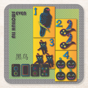 Mah Jongg Halloween Coasters