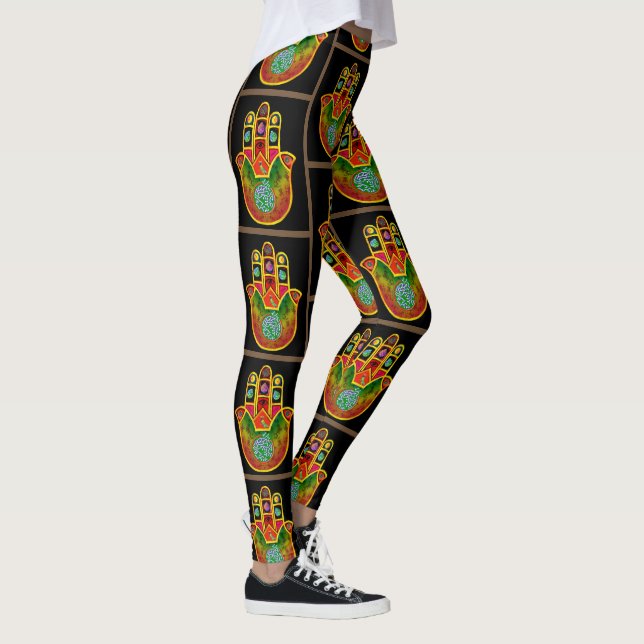 Mah Jongg Hamsa Leggings (Right)