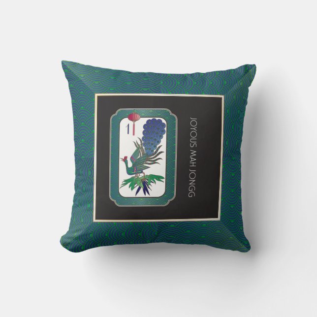 Mah Jongg Holiday Pillow (Front)