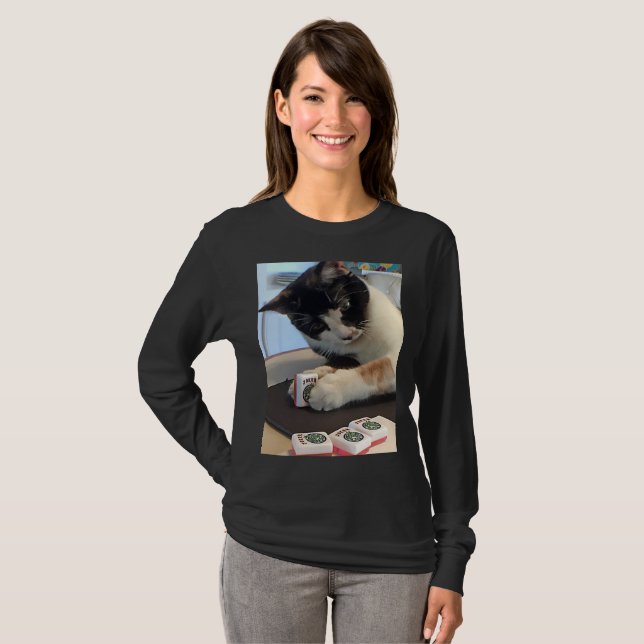 Mah Jongg Joker Cat Shirt (Front Full)