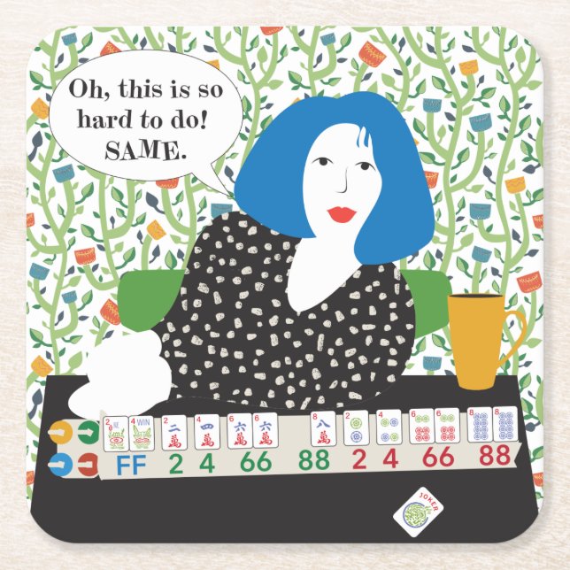 Mah Jongg Joker Discard Coasters (Front)