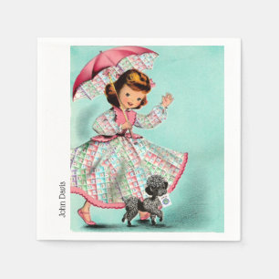 Mah Jongg Joker Poodle Napkins