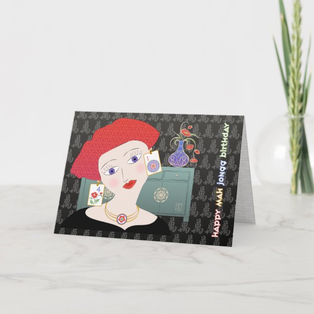 Mah Jongg Lady 01 Card (Front)