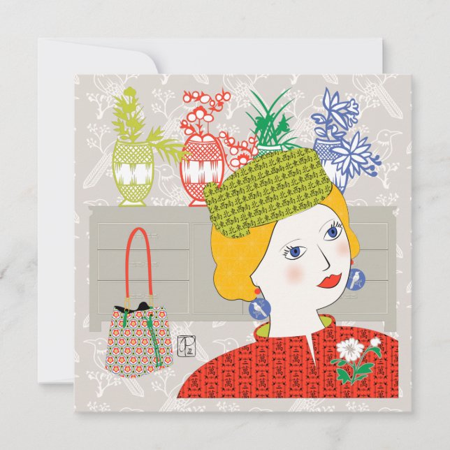 Mah Jongg Lady 03 Flat Card (Front)