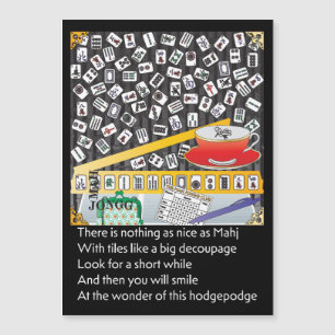 Mah Jongg Limerick Mahj Magnet