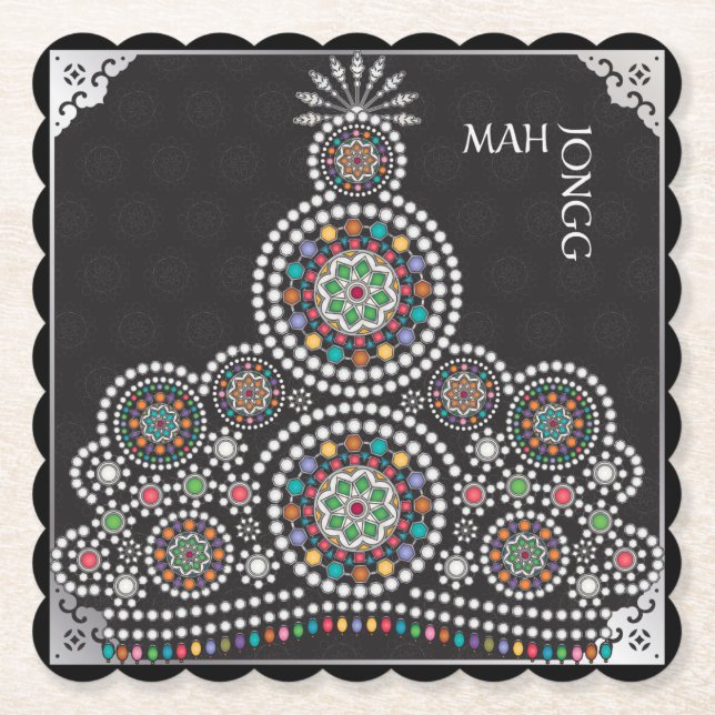 Mah Jongg Limerick Taj Coaster (Front)