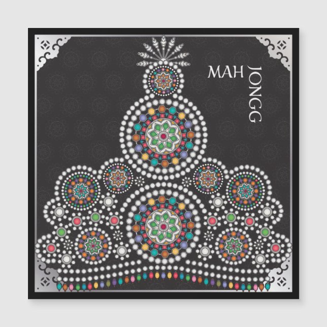 Mah Jongg Limerick Taj Magnet Card (Front)