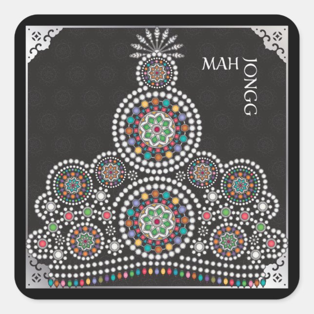 Mah Jongg Limerick Taj Stickers (Front)