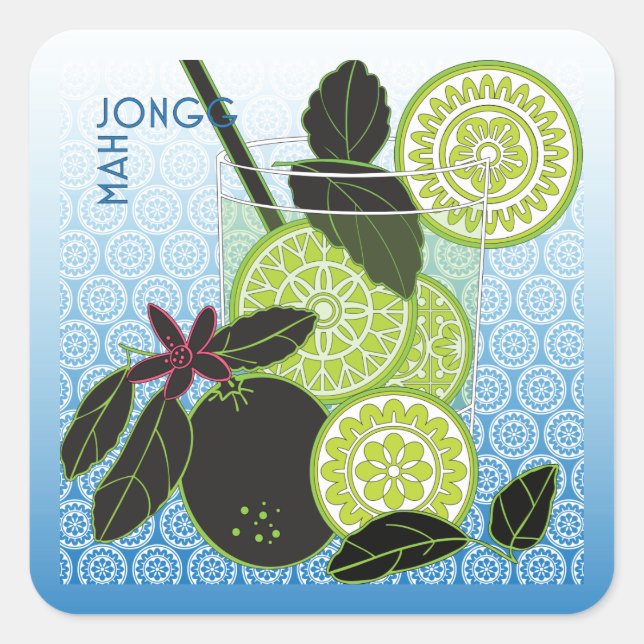 MAH Jongg Limerick Wine Stickers (Front)
