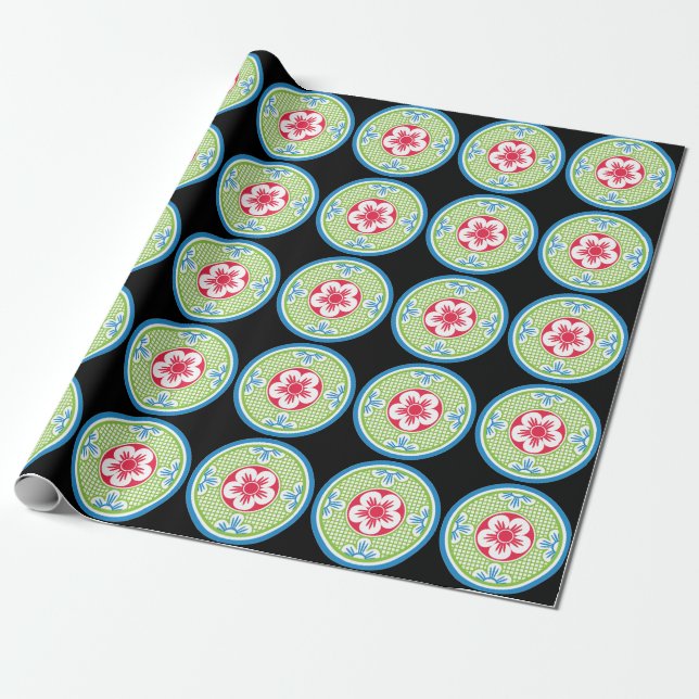 Mah Jongg Logo 2 Wrapping Paper (Unrolled)