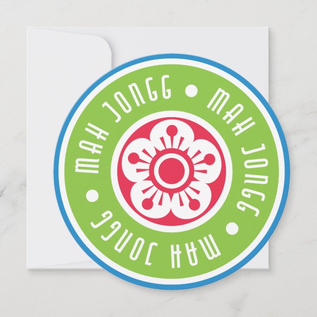 Mah Jongg Logo Invitation (Front)