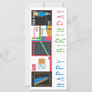 Mah Jongg Magazines Birthday Flat Card