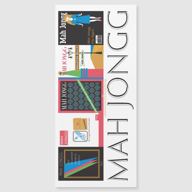 Mah Jongg Magazines Magnet Card (Front)