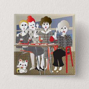 Mah Jongg MAHJ! 15 Cm Square Badge