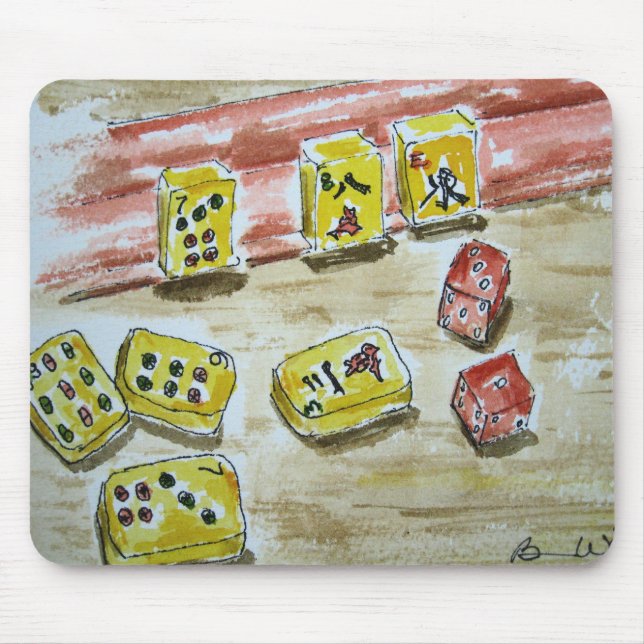 Mah Jongg (mahjong) Mouse Pad (Front)