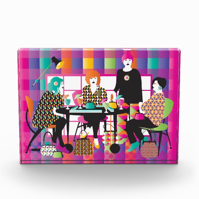 Mah Jongg Memphis Style Photo Block (Front)