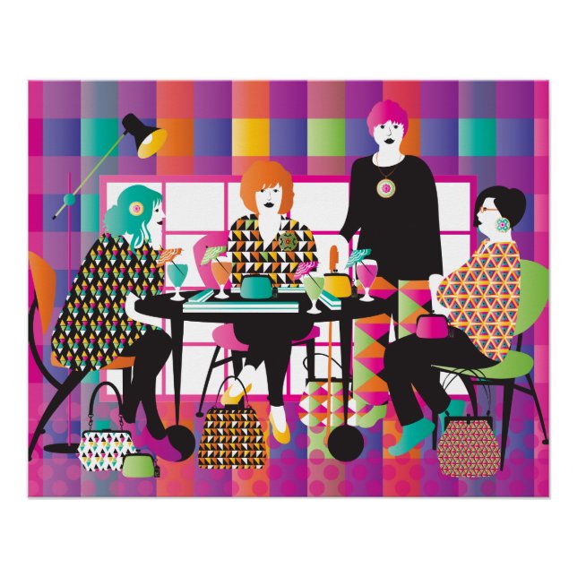 Mah Jongg Memphis Style Poster (Front)