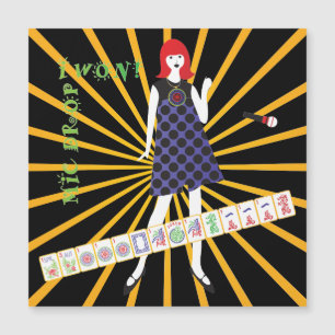 Mah Jongg Mic Drop Magnet Card