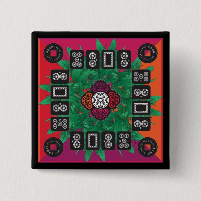 Mah Jongg Money Tree 2025 Button (Front)