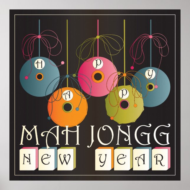 Mah Jongg New Years Poster (Front)
