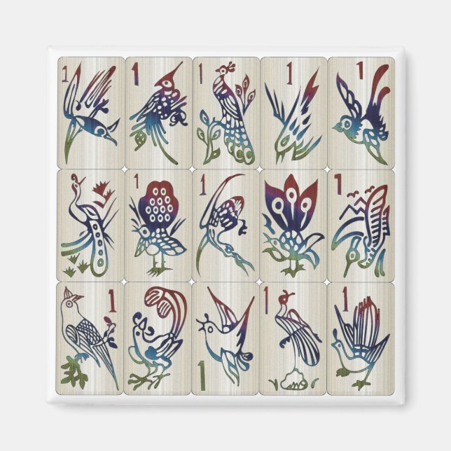 Mah Jongg One Bams Magnet (Front)